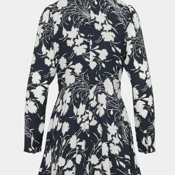 Wilfred Dark Night Navy and White Floral Long Sleeve Lola Dress - Picture 6 of 6